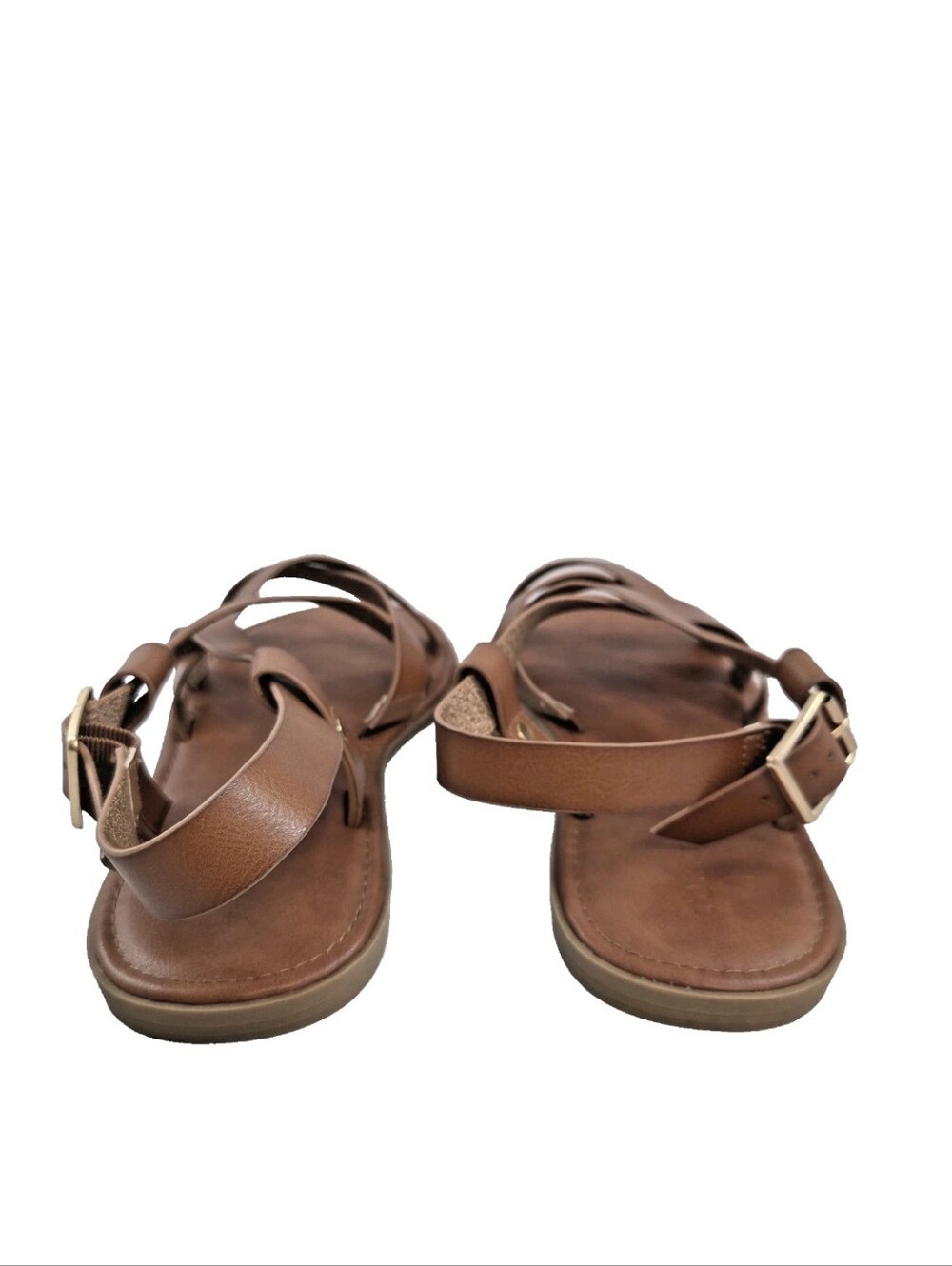 NEW Torrid Strappy Gladiator Sandals Shoes Women's Size 12WW Cognac NWOB NWOT - Picture 3 of 13